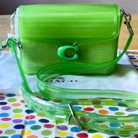 💚 COACH GREEN JELLY TABBY 💚 NWT - Picture 3 of 15